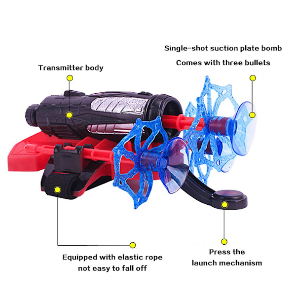 Spider-Man håndskgeværsnätpistol Dart Blaster Launcher Spiderman legetøj gaver