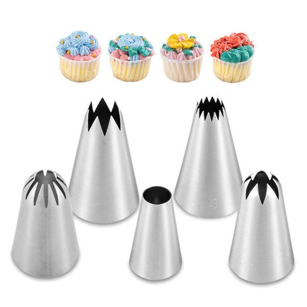 Kakor Dekoration Set Munstycken Tips Piping Kit för bakverk Cupcakes