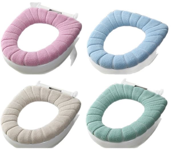 Toalettsitdyna 4-pack – Varm stretch, universal, tvättbar