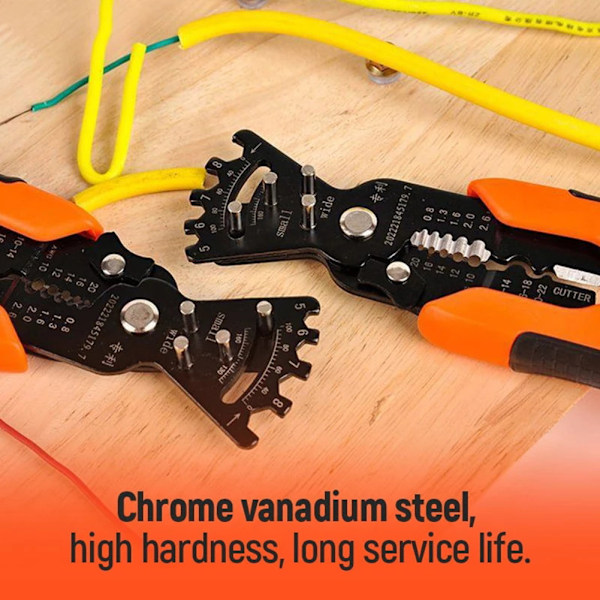 Professional 5-in-1 Combination Pliers with Wire Stripping Pliers, Wire Cutting Pliers, Wire Crimping Pliers, Multi, Combination Wrench, Multi-Tool