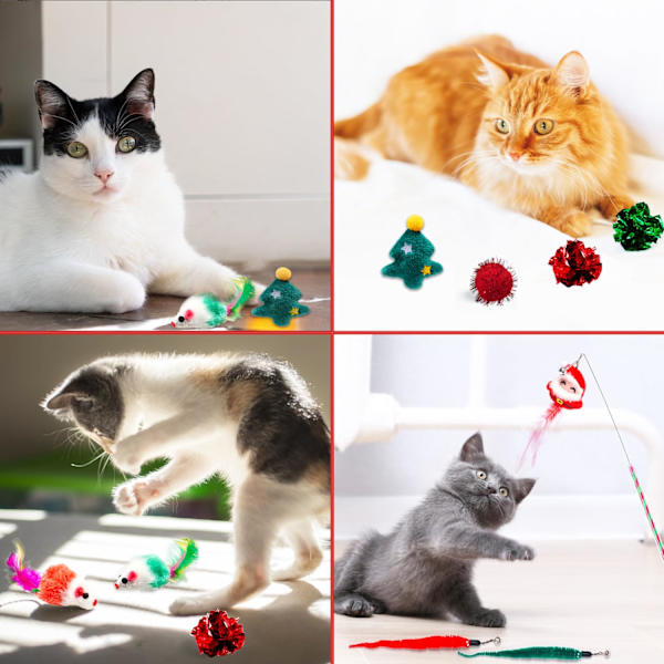 Katt-leksak Adventskalender 12 dagar med glada överraskningar och lek 0.25