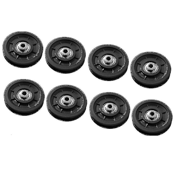8 st 90mm Hjul Nylonlager Hjul Gymutrustningsdelar Fitnessutrustningsdelar - Snngv{GKS}
