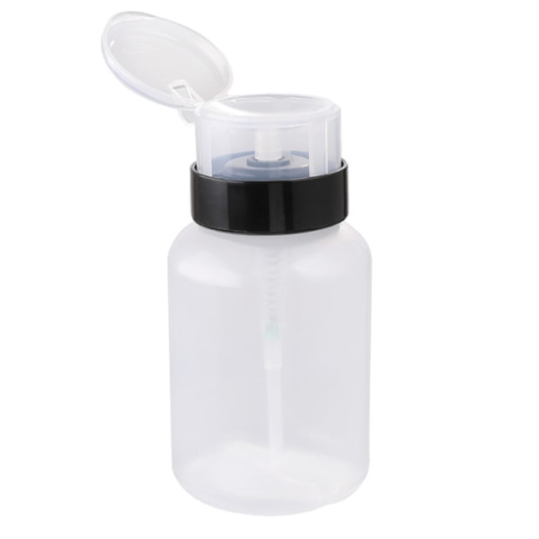 200ml Transparent Tryckflaska Tom Flaska Pump Dispenser Nagellacksförvaring