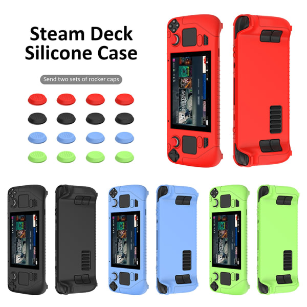 Fodral för Steam Deck TPU mjukt skal med stativ 4 Thum Black