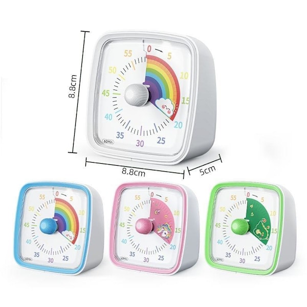 Visuell timer barn 60min klasserom skole rosa rosa