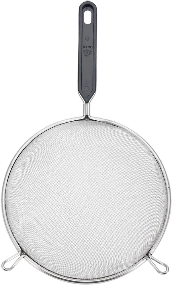 Husholdningssi, Traditionel, ø 18 cm, rustfrit stål/plast, sølv/sort