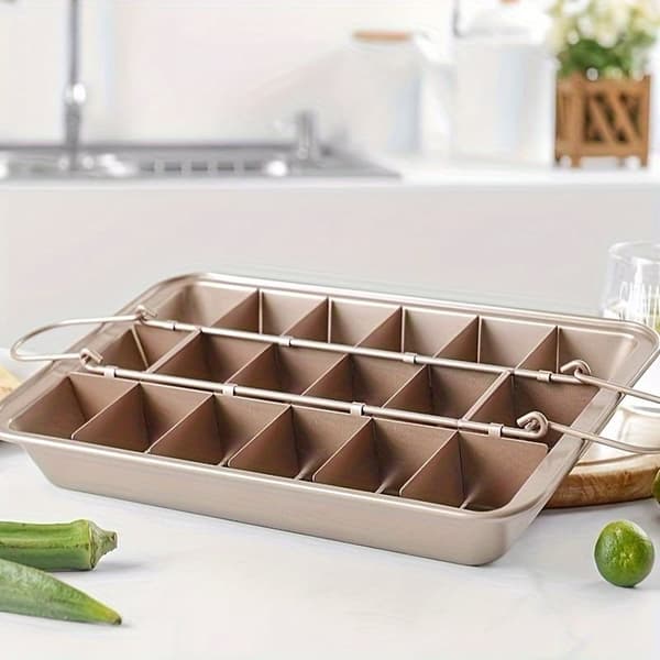 Form til Daddelkager - Rektangulær Bageform med Dele, Non-Stick Overflade, Ovnsikker, til Kagebidder og Müslibarer_OF