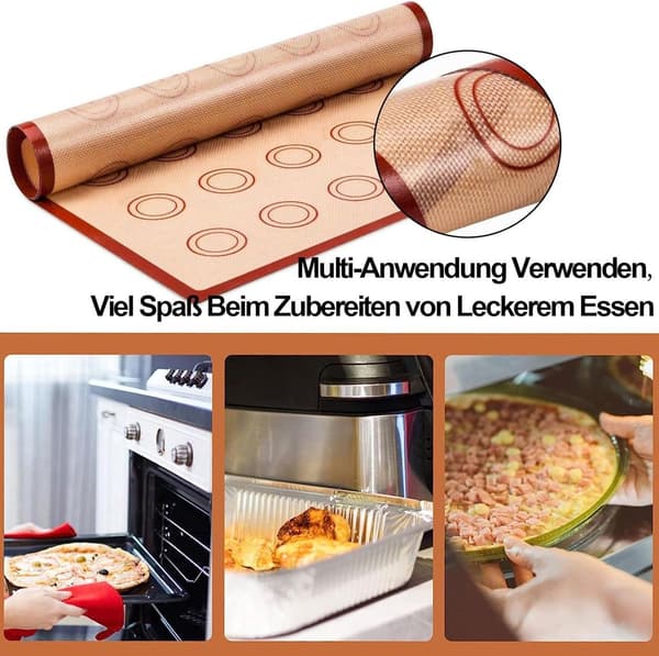**Gjenbrukbar Macaron Bakematte - 2-pakning, Non