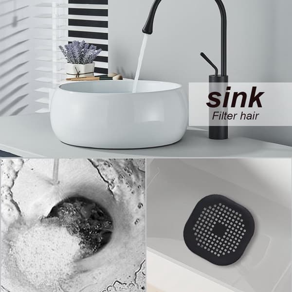 2-pack Silikon Avloppsskydd - Diskbänksfilter m/ Sugkopp - Badkars Avloppssil