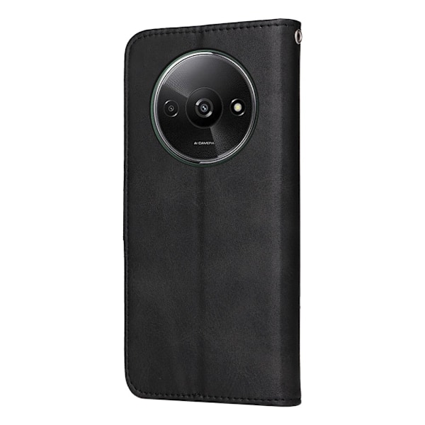 SKALO Xiaomi Redmi A3 PU-Læder Pung Etui - Flere farver Black Svart
