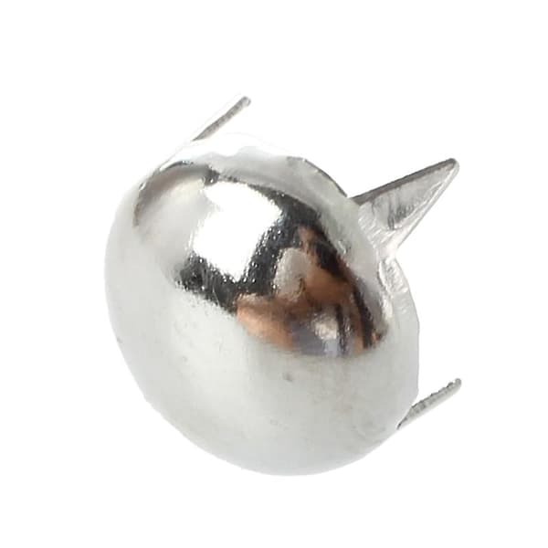 200X Koppar 8mm Silver Rund Kon Nit Punk Dekoration Nit Silver