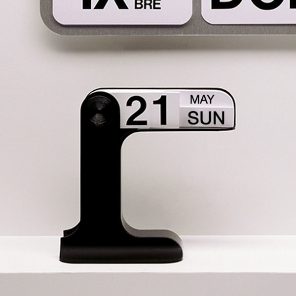 Bordskalender Vendbar kalender SORT black