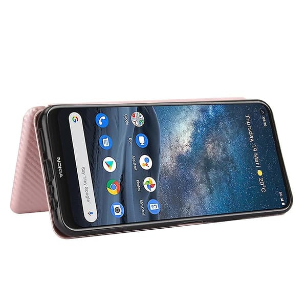 til Nokia 8.3 5G Læderetui-Xin Pink