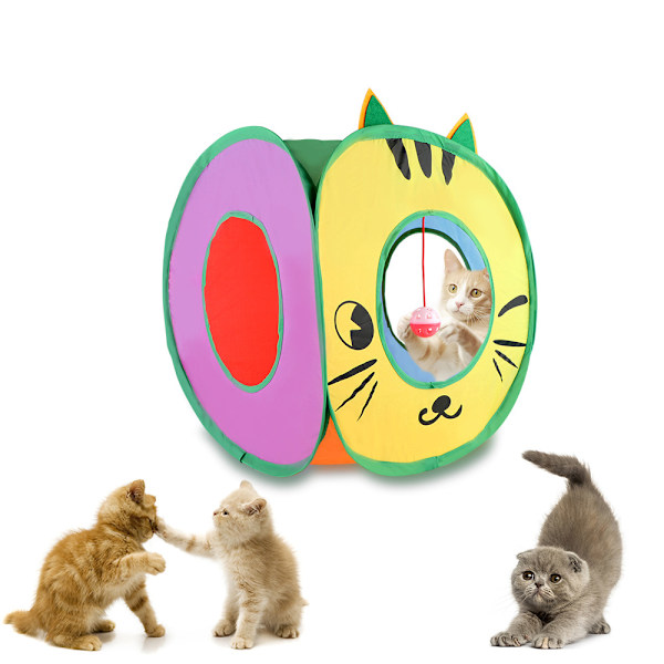 Katt Tunnel Tält, Vikbart, Leksak för Katter