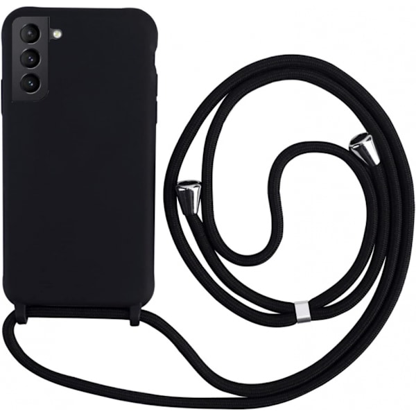 Justerbart Svart Silikonhalsband Telefonfodral för Samsung S8