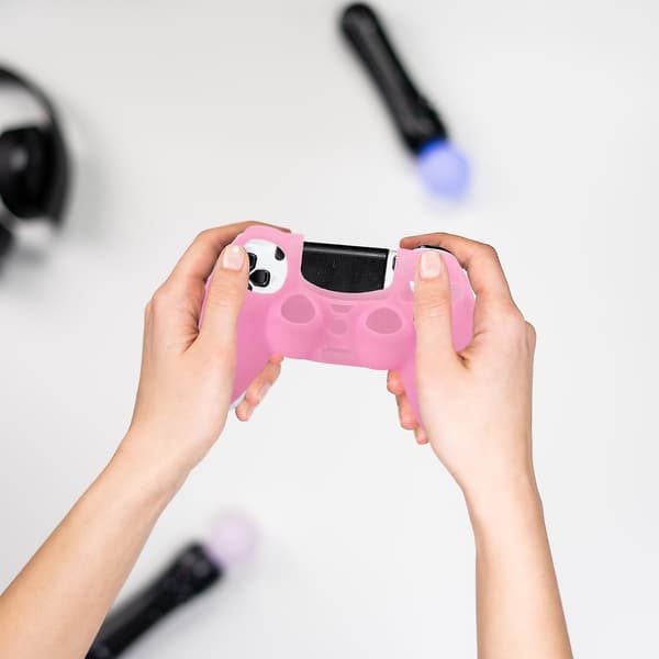 Soft Silicone Gel Protective Skin Case for Controller Pink Hy