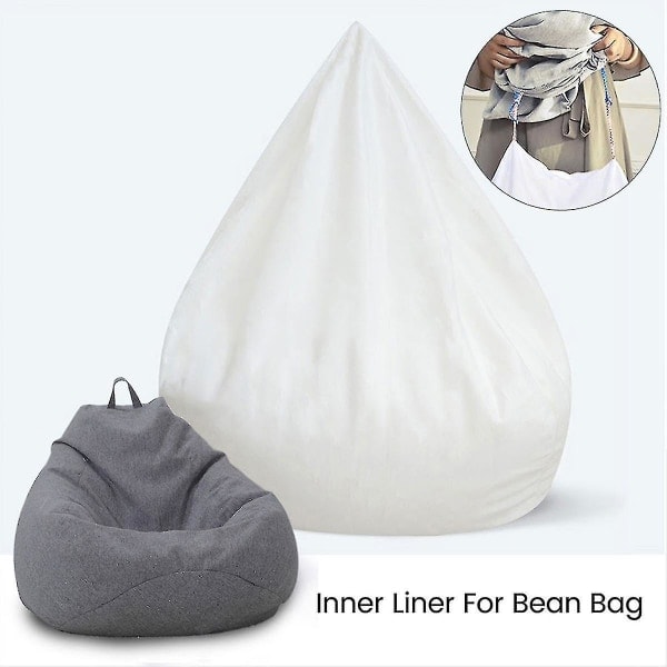 Ny innerfoder för Bean Bag Chair Coer Stor Lätt att rengöra Soffa sits coolwhite 100x120cm