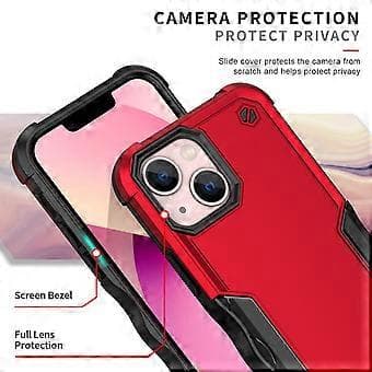 Hard PC + Myk TPU Sklisikkert Bakdeksel for iPhone 15