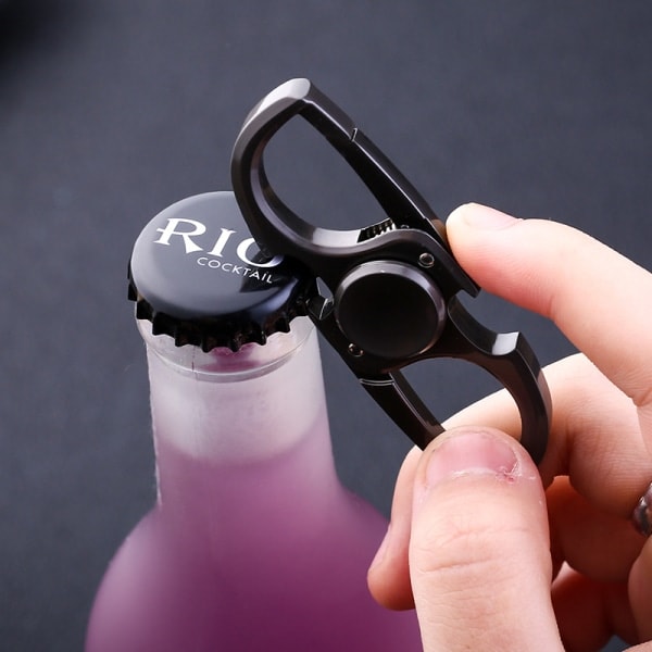 Fidget Spinner Nøkkelring Menn Kreativ Design Gave Rustfritt Stål Bilnøkkel Midje Henger Sirkel Kreativ