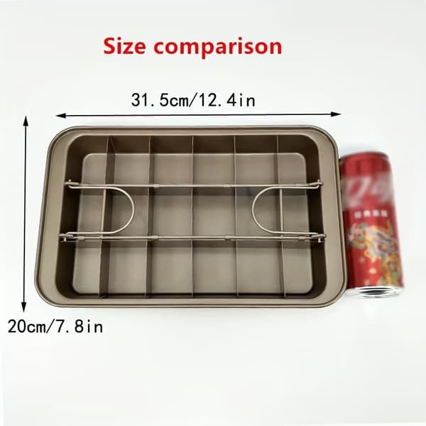 Form til Daddelkager - Rektangulær Bageform med Dele, Non-Stick Overflade, Ovnsikker, til Kagebidder og Müslibarer_OF