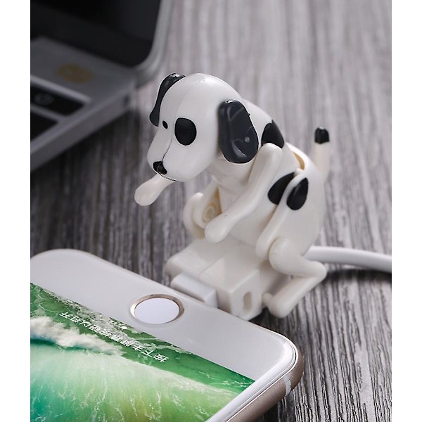 USB-kabel Rolig Knullende Hund Lader For iPhone Og Mer, Bevegelig Prikkete Hund Hurtiglader USB-kabel{GKS}