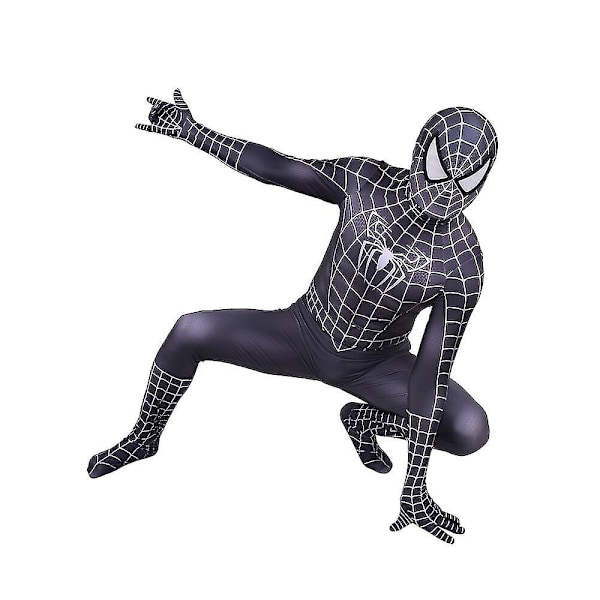 Halloween Mænds Sort Remy Spiderman Cosplay Kostume Venom Symbiote Remy Dragt Zentai Bodysuit Voksen Hætte Jumpsuits Hood Jumpsuits S