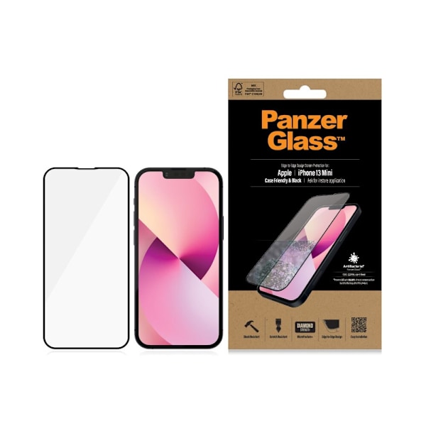 PanzerGlass Apple iPhone 13 mini Case Friendly AB, Svart