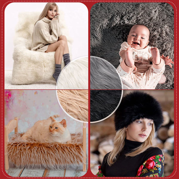 9x150cm Falsk Båndbånd DIY Tøj Syning Fluffy Trim S Sort 9cm*150cm Sort Black 9cm*150cm