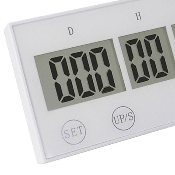 999 Dages Nedtællingsur Elektronisk Digital Timer SORT Sort Sort Black
