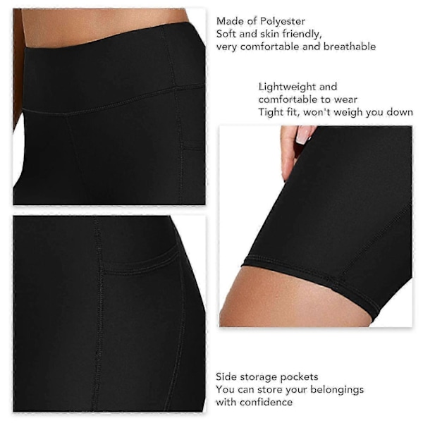 Dykker-shorts til kvinder, reduceret gnidning, lette, bløde, hudvenlige, våddragt-shorts til surfing - Perfekt sort Black S