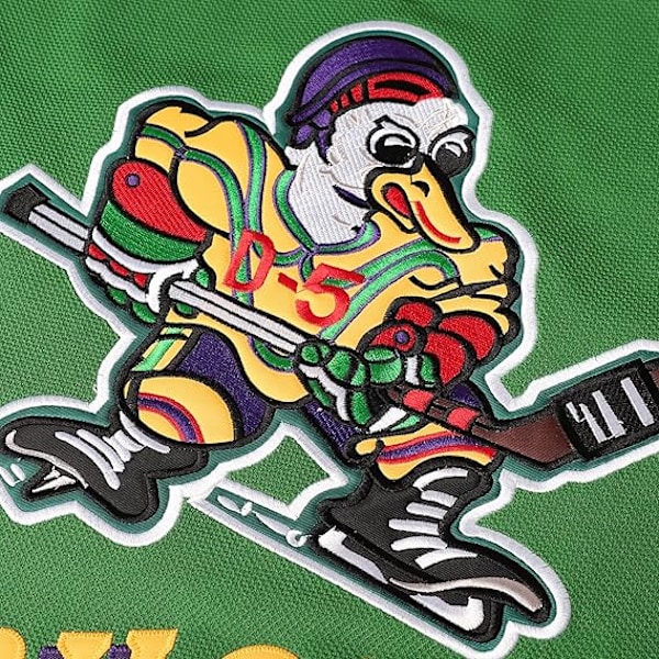 Herr Mighty Ducks 96 Charlie Conway 99 Adam Banks 33 Greg Goldberg Film Hockeytröja Grön 33 S