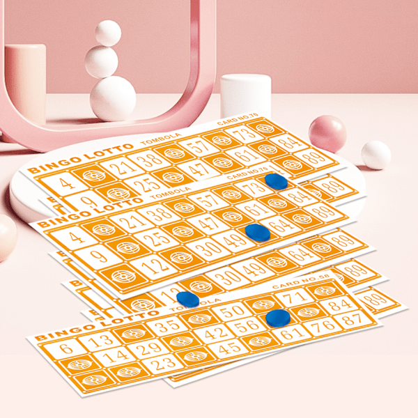 Manuel bordbingo / brætspil til børn og voksne, bingospil