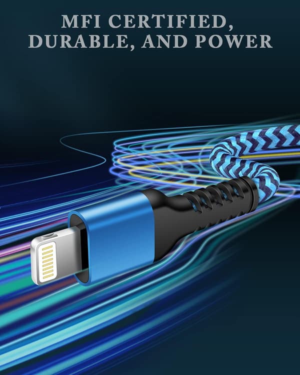 Kort iPhone-laddningskabel, USB A till Lightning-kabel 1FT/2 st Flätad snabbladdningskabel datakabel