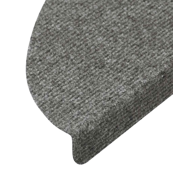 vidaXL Trappematter selvklebende 15 stk 56x17x3 cm grå Grey grå