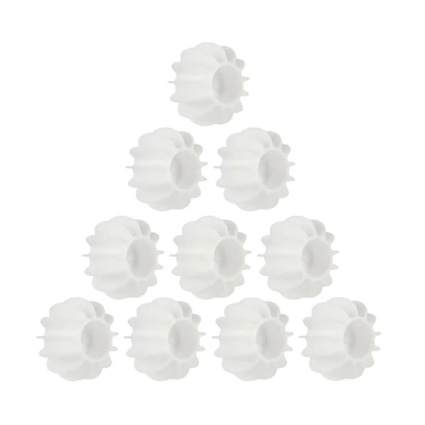 Vaskemiddelkugle Genanvendelig Silikon Tøj Hår Rengøringsværktøj Dyrehår Fjerner Vaskemaskine Kattehår Fangst Vaskemiddelkugle 10 stk 10PCS White