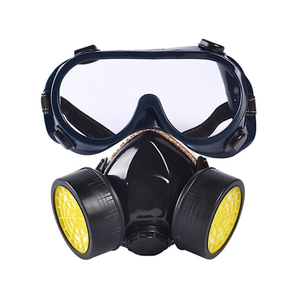 Professionell gasmask Målmask Aktivt kol Färg med 2 dammfilter, bekämpningsmedel, formaldehyd, färgglad lack