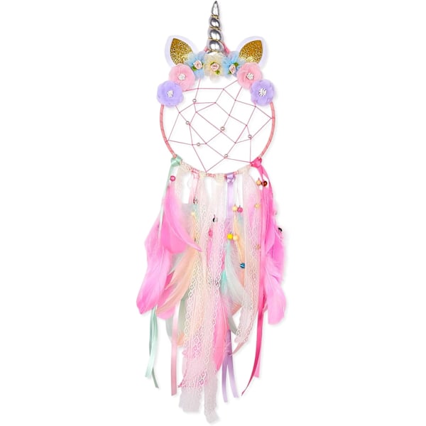 Dream Catcher for Kids Unicorn Wall Decor for Girls Bedroom Flower Feather Wall Decoration{GKS}