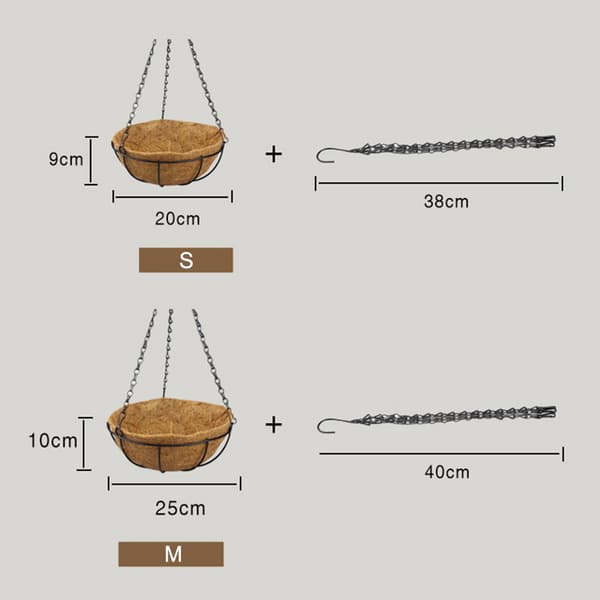 Kokospalm hängande korg - medium (25 cm)
