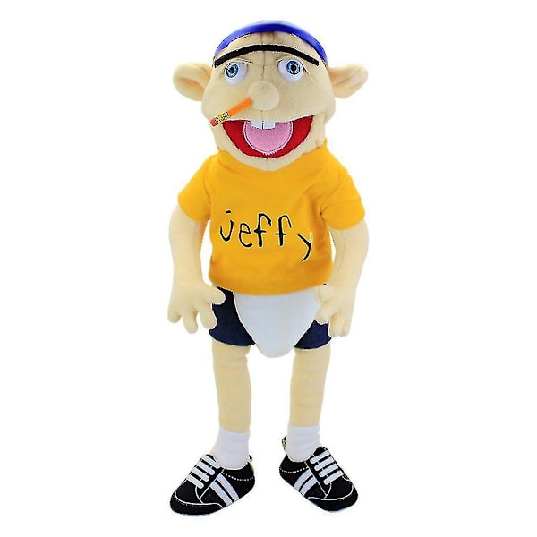 60cm Jeffy Hat Hand Puppet Jeffy Plush Doll Cosplay Toy Game Stuffed Doll Kids Christmas Gifts