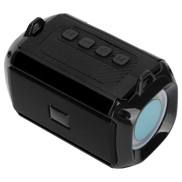 Wireless Speaker 360° Stereo Noise Cancelling Portable Bluetooth Speaker with Charging Cable Black 0.1