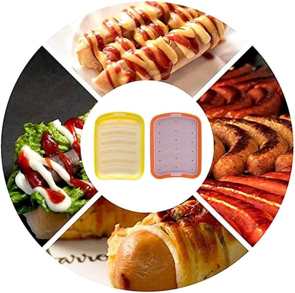 2 stk. - Hotdogform - Silikone hotdogform - Pølseform - DIY pølseform - Bageforme