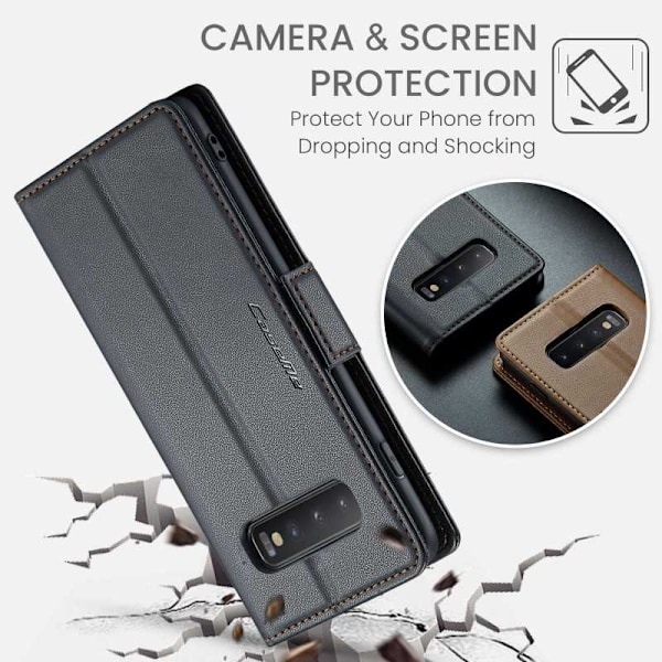 CaseMe Skin Pro -kotelo Samsung S10:lle Black Svart