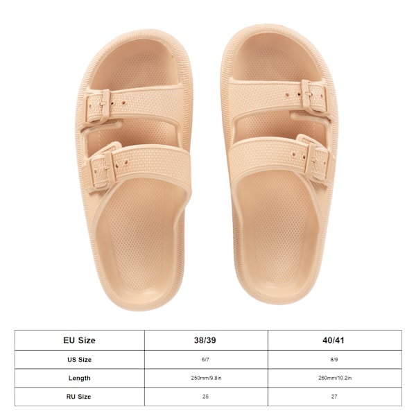 Sandaalit Tossut EVA Paksut Pohjat Slip On Slides Kesä Ulkoilu Tyylikkäät Cloud Tossut Khaki Khaki Khaki 40/41