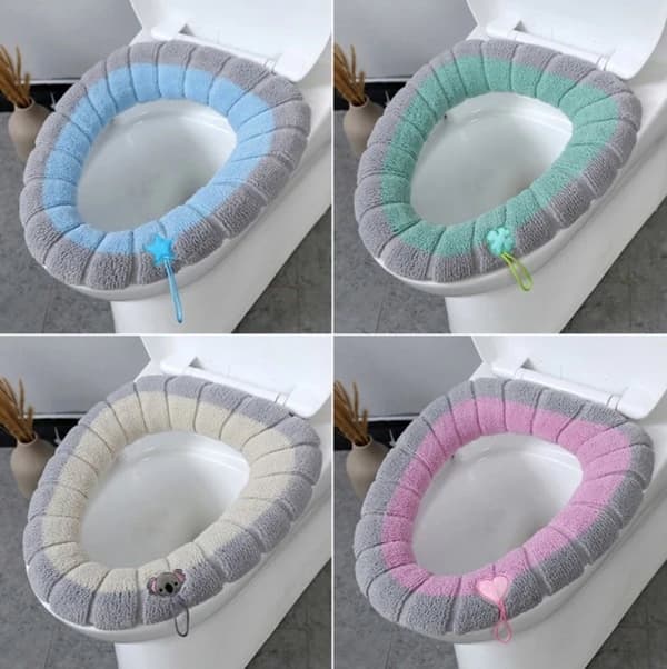 Toalettsitdyna 4-pack – Varm stretch, universal, tvättbar