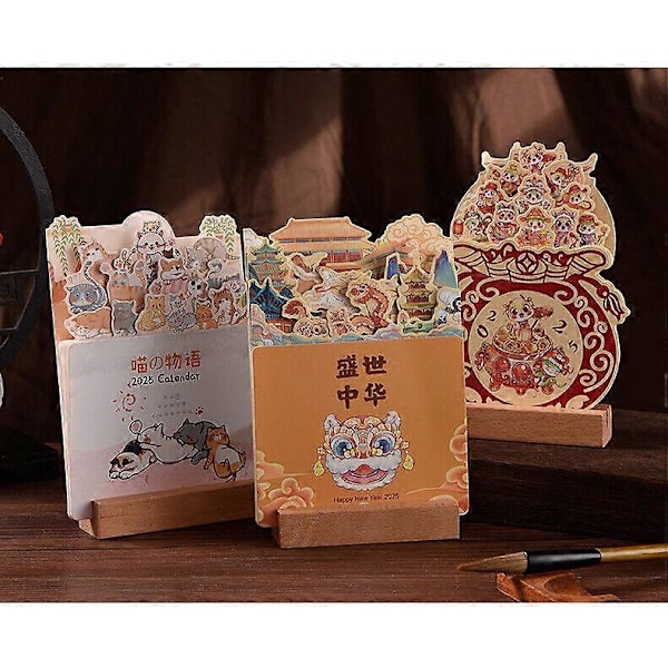 2025 Blommande Blommor Skrivbords kalender, 2025 Skrivbords kalender, 3D Liten Skrivbords kalender 3