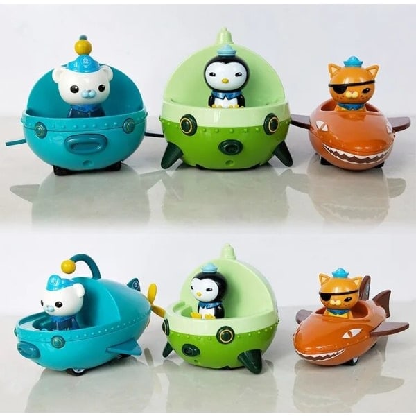 Octonauts Træk-Tilbage Bil Bat Model Barnacles Kwazii Peso Anime Action Figur Legetøj