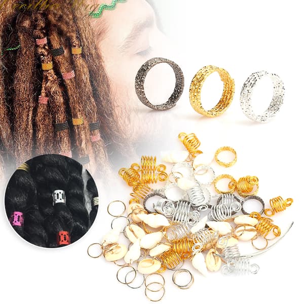 Hårfletningsringe Dreadlocks Ring Skal Hårring Mode Hårdekoration Tilbehør
