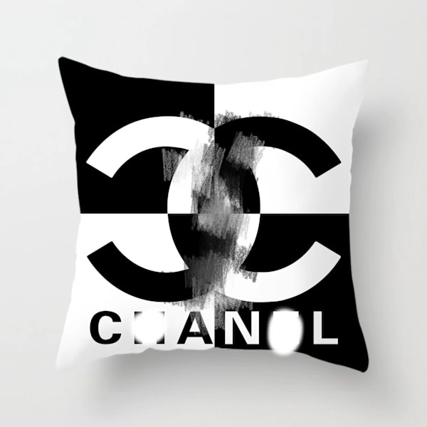 Logo lys luksuriøs stil firkantet mode stue sofa kort plys pudebetræk BZT49-1 BZT49-1 45*45 (peach skin double-sided)