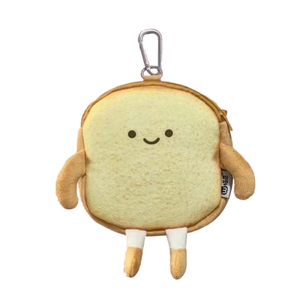 Tecknad Toast Handväska Söt Vardaglig Tote Bröd Myntväska Korthållare Kreativt Pennfodral Skolmaterial Plånbok Kawaii Gåva purse3