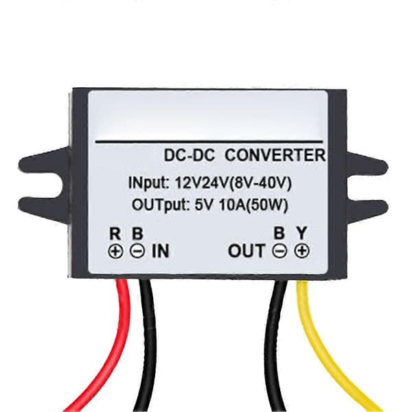 DC-DC 12V/24V til 5V Bil Strømomformer Nedtrappingsmodul Buck Adapter 10A